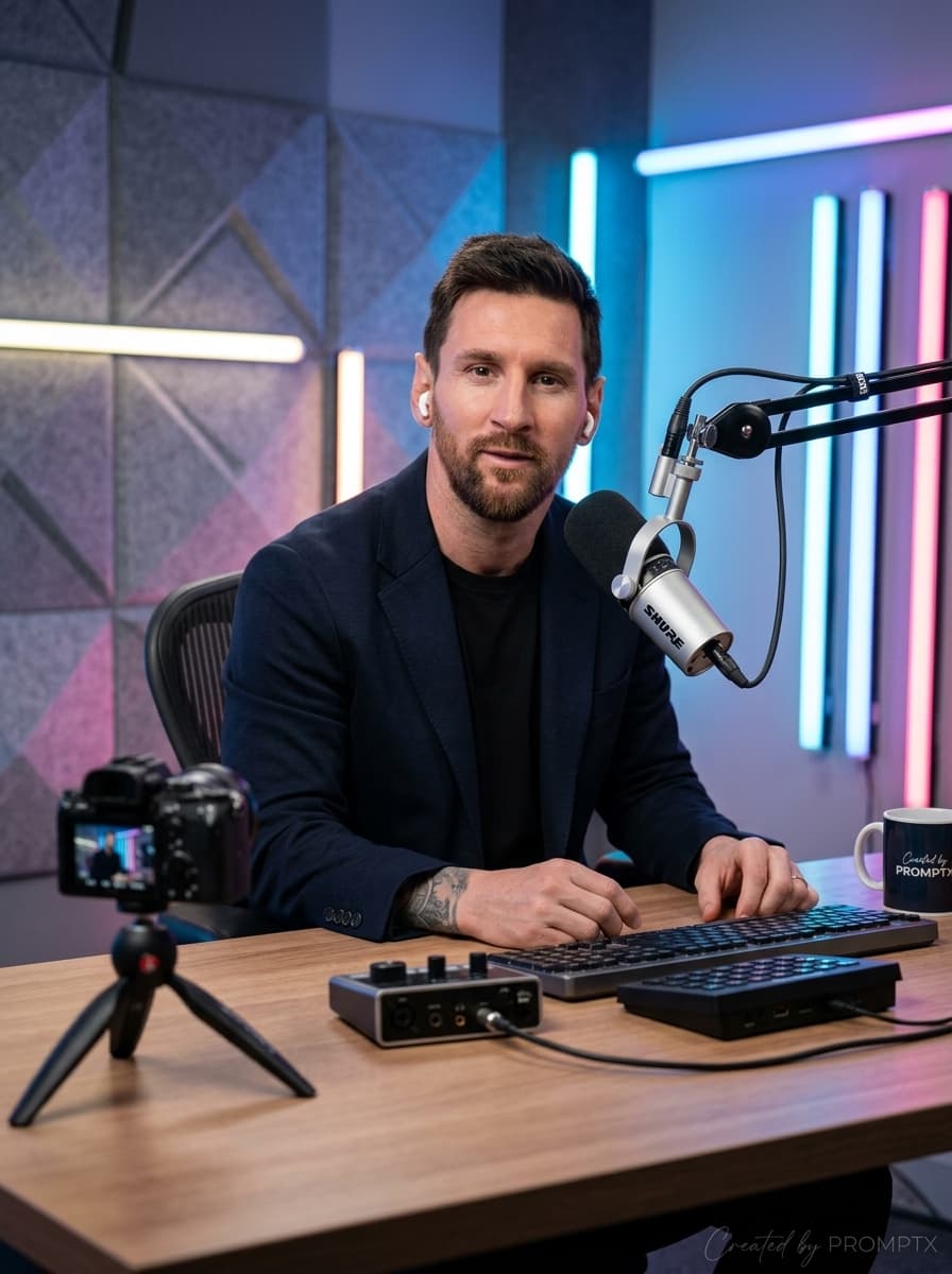 Content creator studio headshot